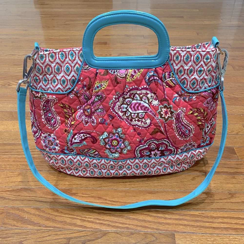 Vera Bradley floral satchel bag with shoulder strap